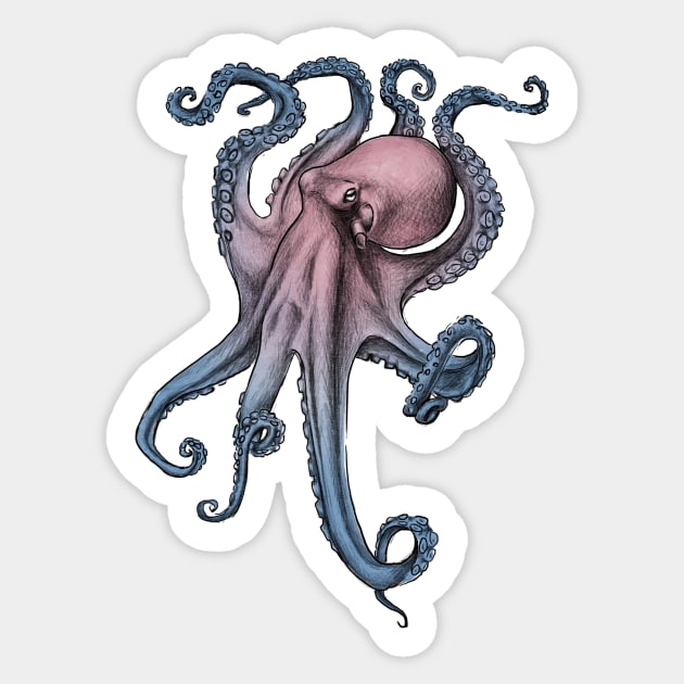 Tentacles Sticker by Ropear